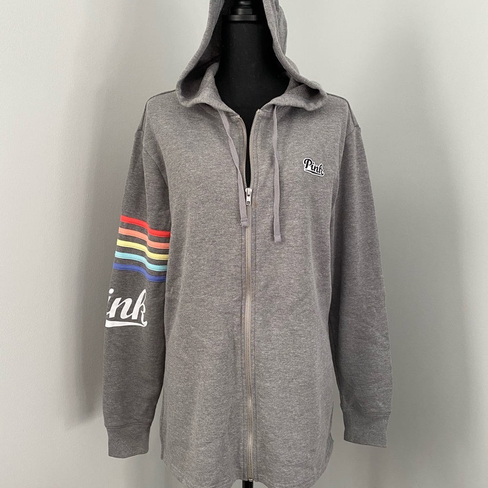 PINK Zipper Front Hoodie